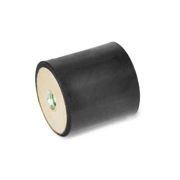 GN351.3-38-25-5/16X18-55 Rubber Bumper, 2 Tapped Holes, J.W. WINCO, Mfr# 351.3-38-25-5/16-55